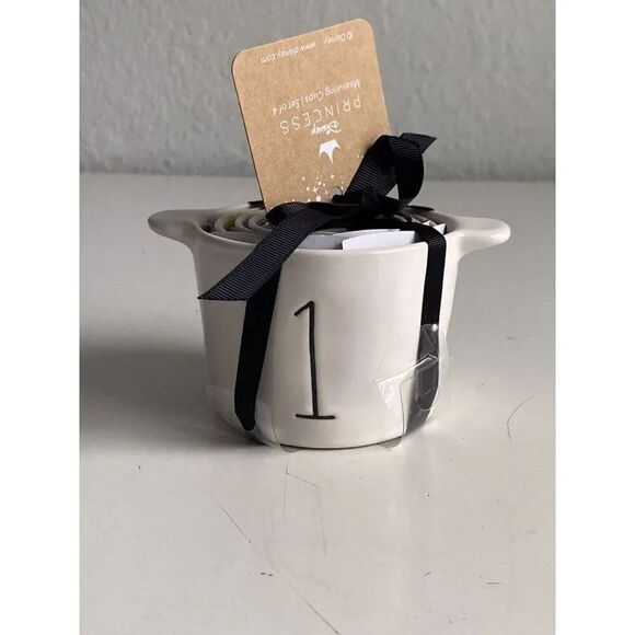 RAE DUNN Disney Princess Silhouette Watercolor Ceramic Measuring Cups Set Of 4 - Picture 6 of 8